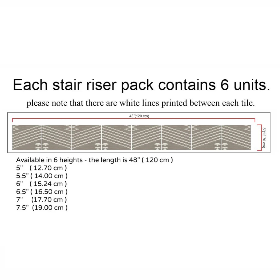 Vinyl Stair Stickers Mural for Stairs Decoration PVC Removable Self Adhesive 3D Sticker Decals 19x120cmx6pcs: 2021TS002-4 / 14cmx120cmx6pcs