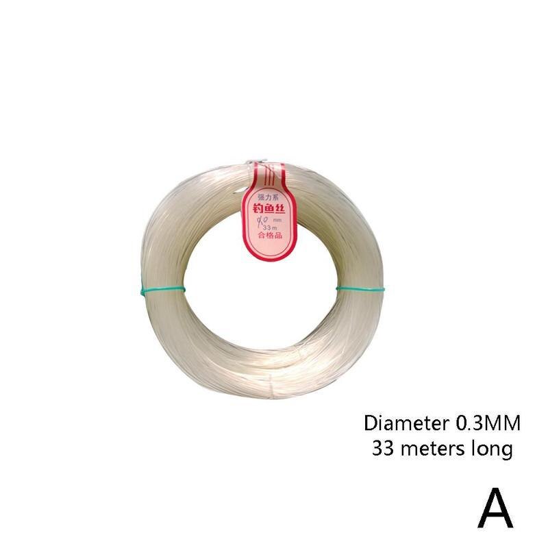 0.3mm ~ 10mm fiskesnøre krystal stærk fiskeline super power sø flodfiskeri krystal fisketråd fisketilbehør 33m