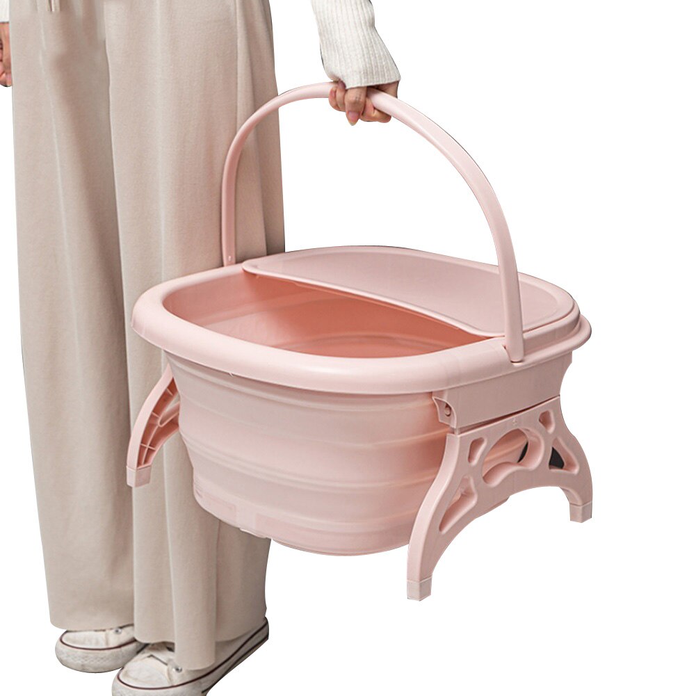 Foot Soaking Bath Basin, Portable Foldable Foot Bath Tub Bucket, Feet Soaking Tub, Spa Bubbling Massage Wheel Bath-Tub