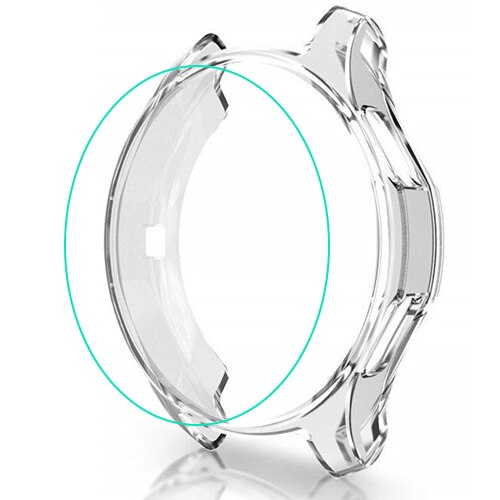 Cover til samsung galaxy watch 46mm 42mm gear  s3 frontier case galss bumper blødt smart watch tilbehør belagt beskyttende skal: Gennemsigtig / Gear  s3