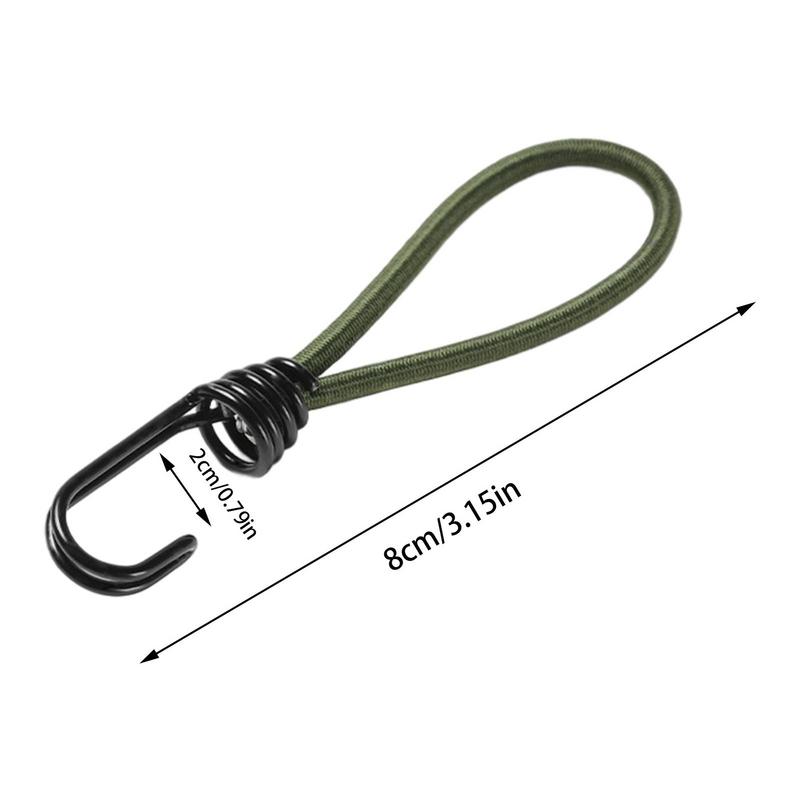 Cuerdas elásticas con gancho para tienda de campaña, correas elásticas pequeñas, cuerda de lona ligera para viajes, senderismo, escalada, mochilero
