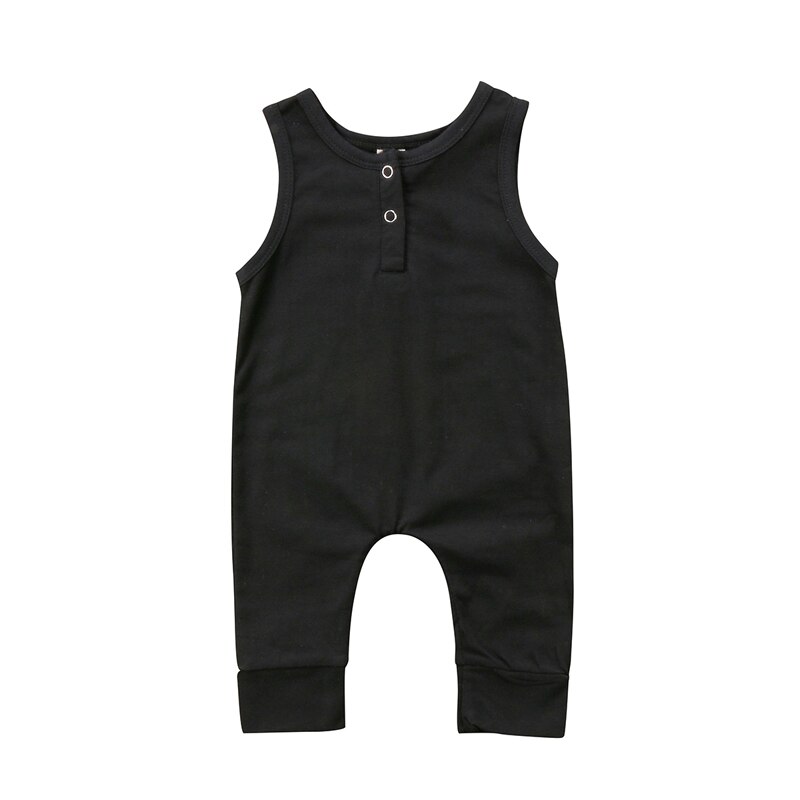 FOCUSNORM Pasgeboren Baby Jongens Mouwloos Romper Solid Jumpsuit Playsuit Kleding Outfits