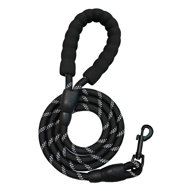 Corde de Traction en Nylon pour chien, laisse, sangle de rappel, longue ligne de plomb pour animaux de compagnie, idéale pour enseigner le Camping en arrière-cour: Black
