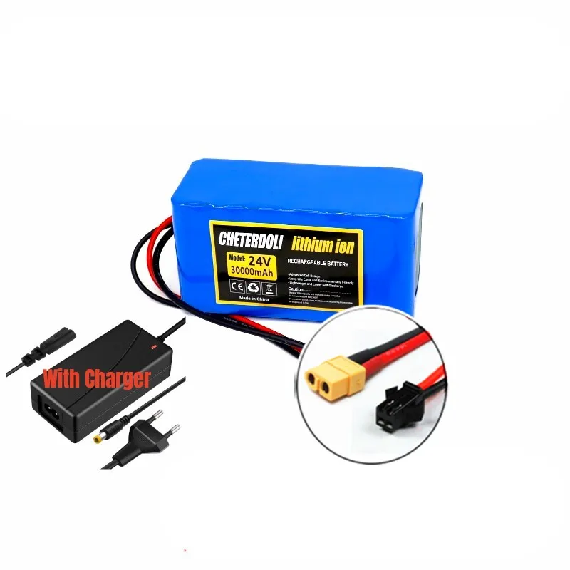 24V 30Ah 7S3P 18650 Li-Ion Battery Pack Lithium Batteries for Electric Motor Bicycle Ebike Sccooter Toys Drill With 2A Charger: other