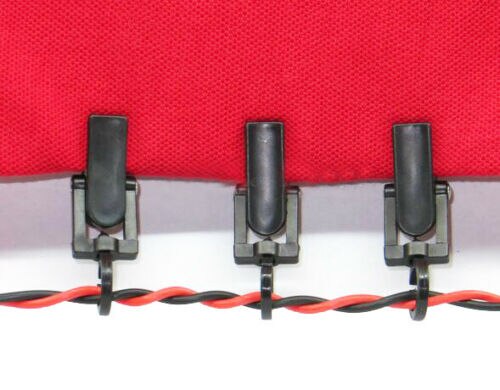 Rideau de caravane à Clips, 10 pièces, pour remorque RV, barres de lumières, lumière suspendue