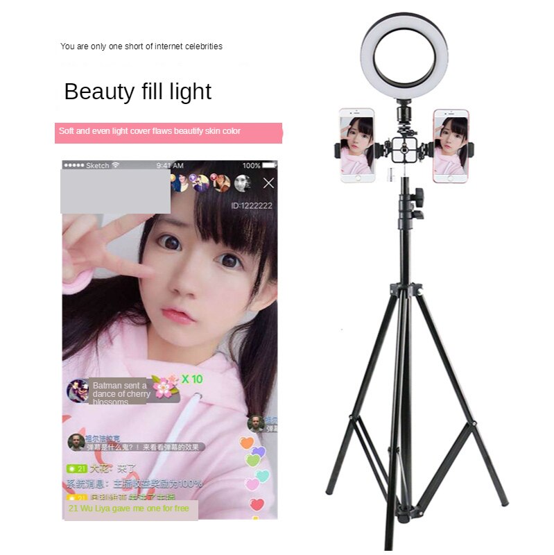Fotografering led selfie ring ljus 26cm dimbar kamera telefon ring lampa 10 tum med bordsstativ för makeup video live studio