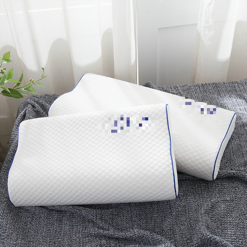 Minneskum seng ortopedisk pute for nakkesmerter sove med brodert putevar nakkepute puter for å sove