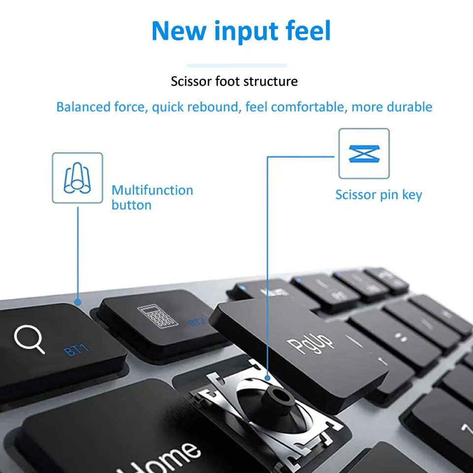 2.4G draadloos Bluetooth-numeriek toetsenblok Ultradunne afstandsbediening Numpad numeriek toetsenbord voor IOS Android Window digitaal toetsenbord