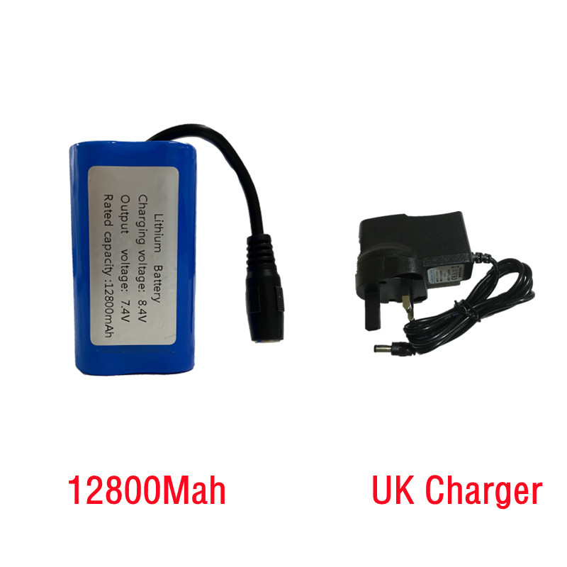 V020 T188 T888 V18 D16 V900 V700 D18 Afstandsbediening Rc Vissen Nest Aas Boot Onderdelen 7.4V 12800Mah 15000Mah Batterij/Lader: Rood