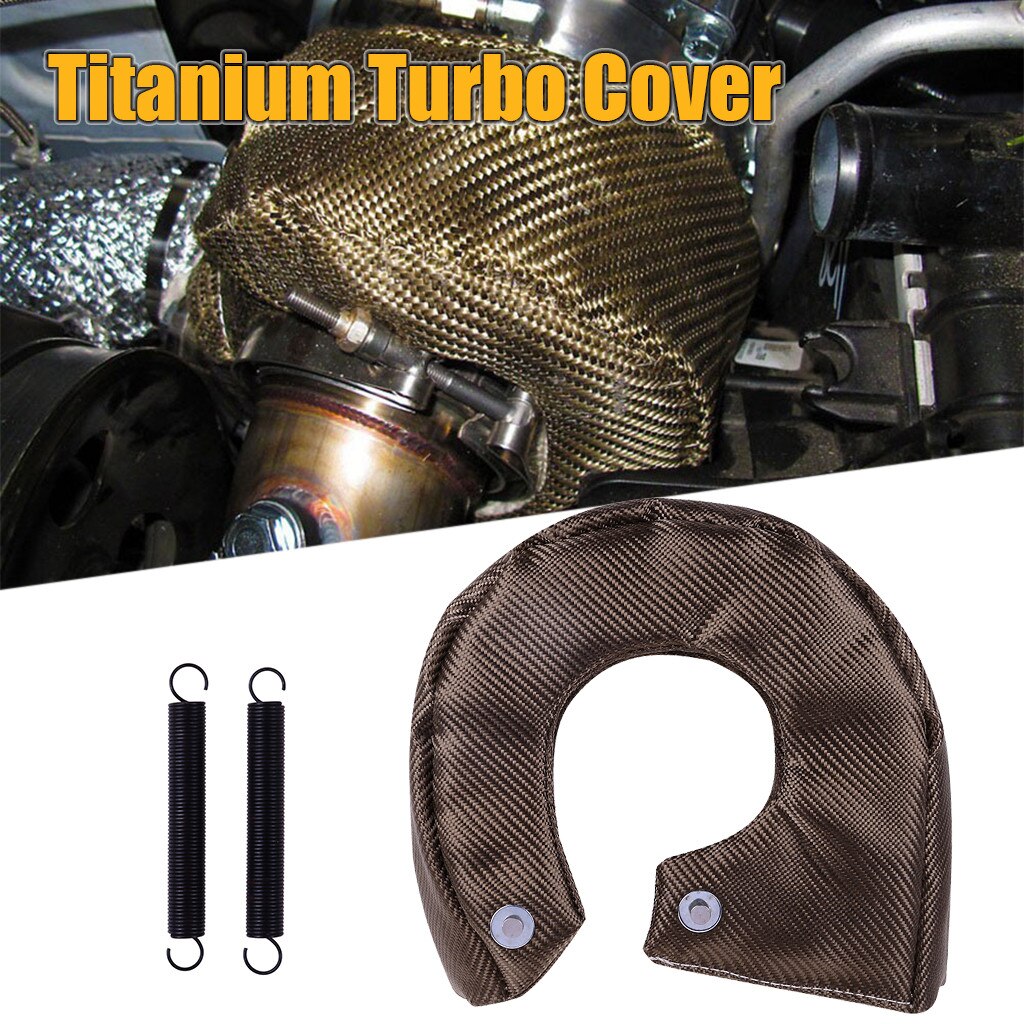 .Titanium Turbo Cover Tur-bo Shield Tur-bo Blanket Stainless Steel Net Inside with Fastener Springs