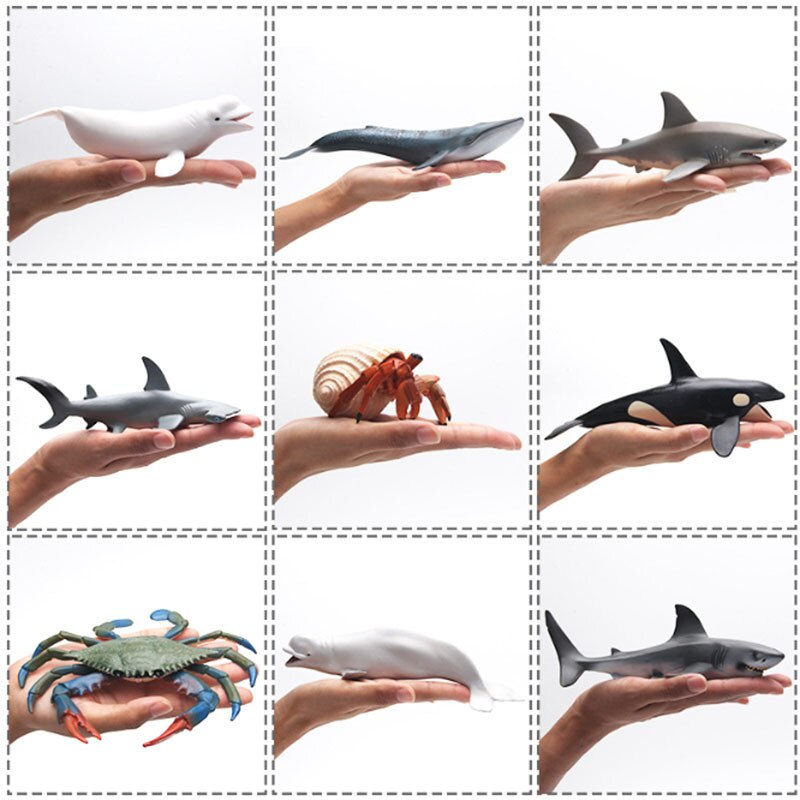 Educational toys for children simulated animal ocean great white shark seabed creatures girls toys for kids school learning