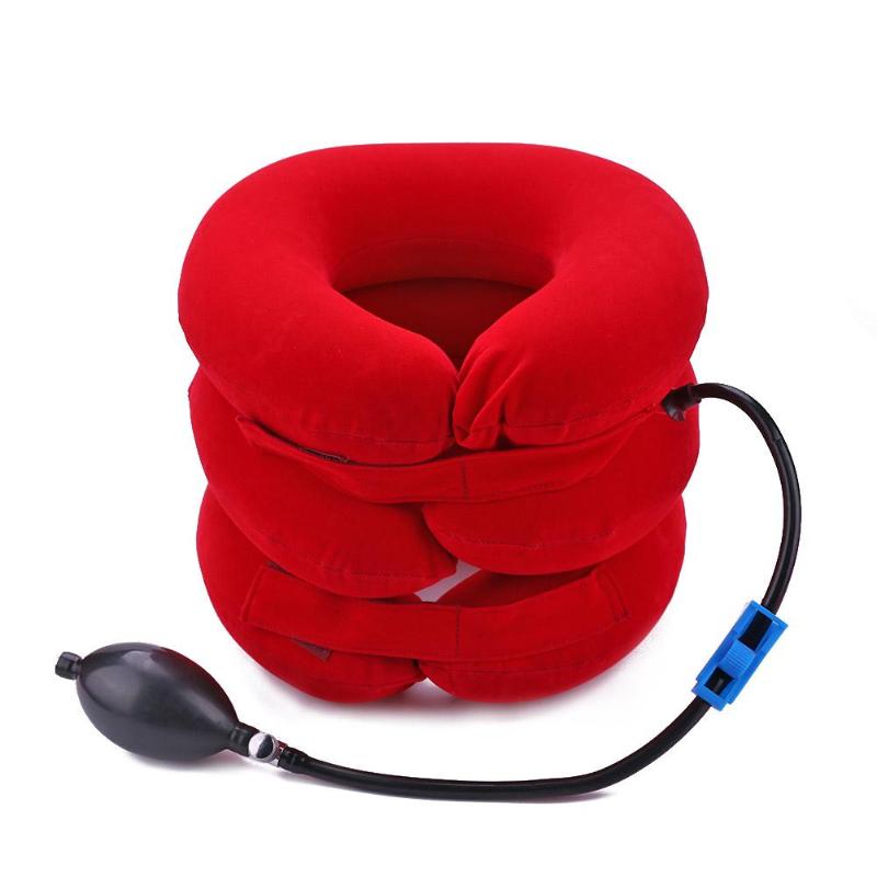 Nakkepute luft oppblåsbar vertebra retractor reise nakke skulder smerte slappe støtte traktor massasje pute luftpute: 08