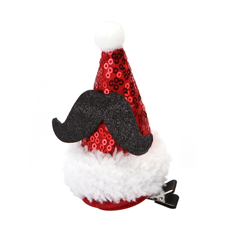 Tocados de lentejuelas para el pelo, pinza para el pelo, sombrero de Navidad, accesorios para el cabello para niños, suministros de Navidad de Año ,: C