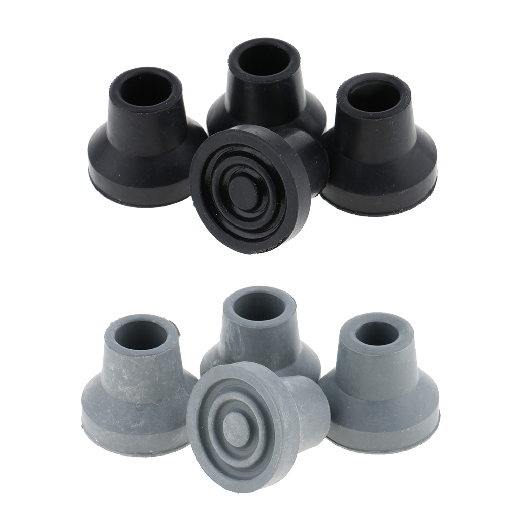 Bastones de goma y puntas para andador, tapas antideslizantes para patas de silla, protectores de puntas para bastones de Trekking, 8 Uds.