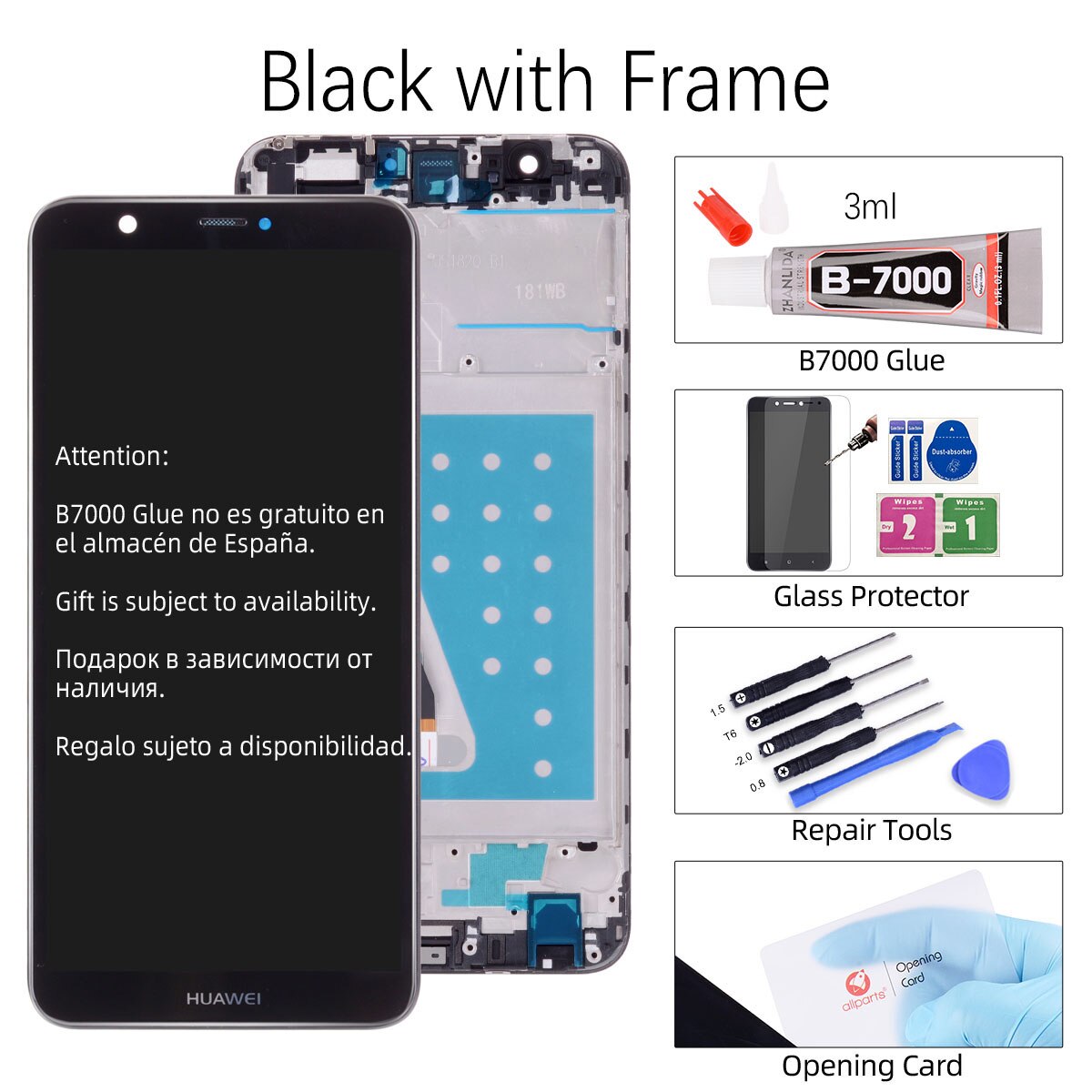 Originele Display Voor Huawei P Smart Lcd Touch Screen met Frame Voor Huawei P Smart Lcd-scherm Fig-lx3 LX1 l21 L22 LCD: with Frame Black