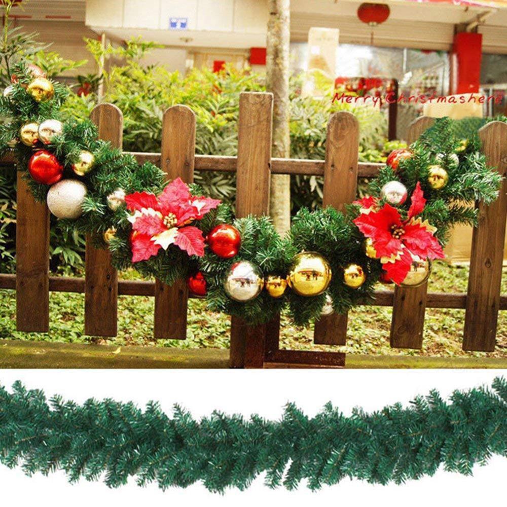 2.7m Pine Christmas Garland Decorative Green Christmas Garland Artificial Xmas Tree Rattan Banner Decoration Ship