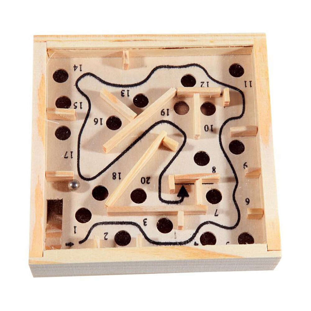 Reizen Vierkante Ambachten Houten Doolhof Board Game Kids Toy Labyrinth Educatief Kind Ontwikkeling Draagbare Intelligentie