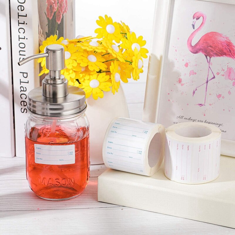 Removable Food Labels Food Canning Labels Removable Food Stickers for Home or Restaurant Canning Food Container 2 Pcs