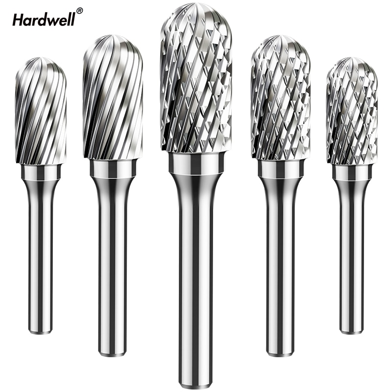 1pc solid carbide tungsten steel milling cutter,6mm shank C type Metal electric grinding head,Polishing tool