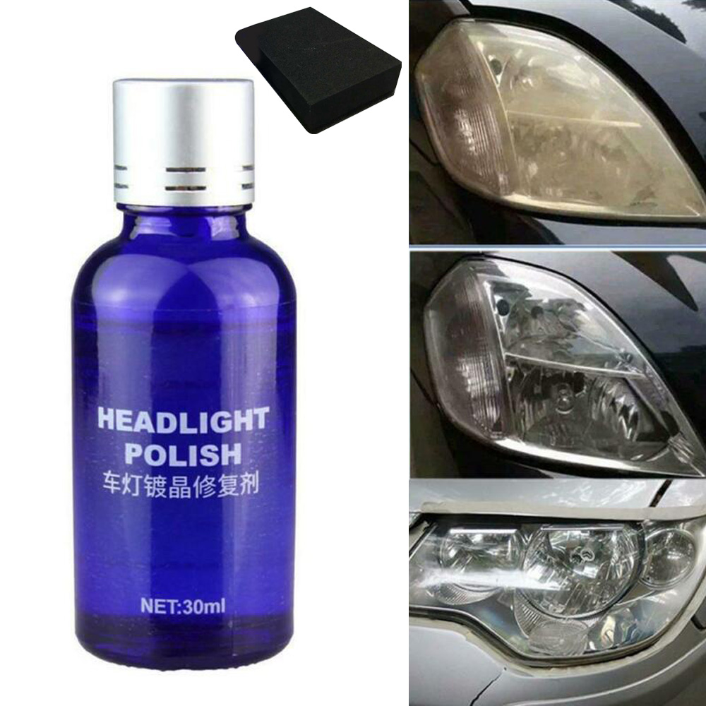 Car Headlight Lens Restorer Repairing Polishing Cleaning Auto Care Buffing Tool 30ML 9H Wash Maintenance Supplies