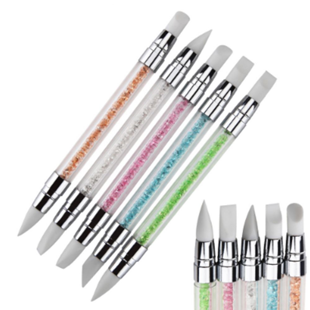 1 Pc Dubbele Uiteinden Nail Art Pen Puntjes Tekenen Schilderen Uv Gel Liner Polish Brush Set Nail Art Puntjes Gereedschap
