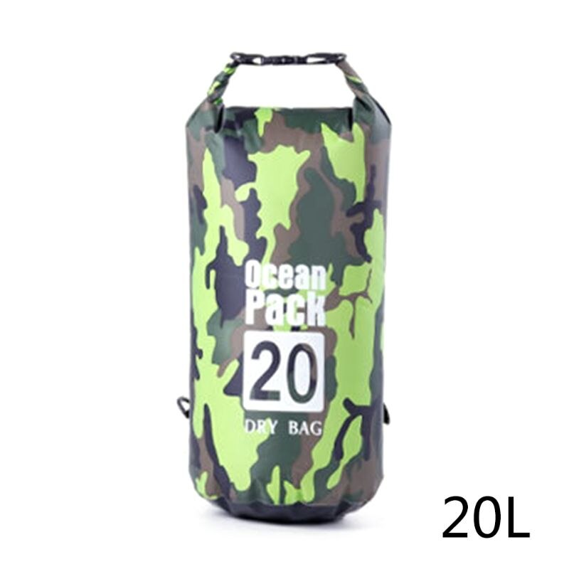 Vandtæt tørpose til kvinder mænd , 5l/10l/20l/30l rulle top let tør opbevaringstaske rygsæk til rejser ,4 farver: G -3