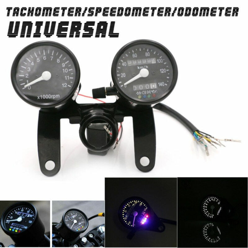 Tacómetro y velocímetro de motocicleta, velocímetro, tacómetro Universal