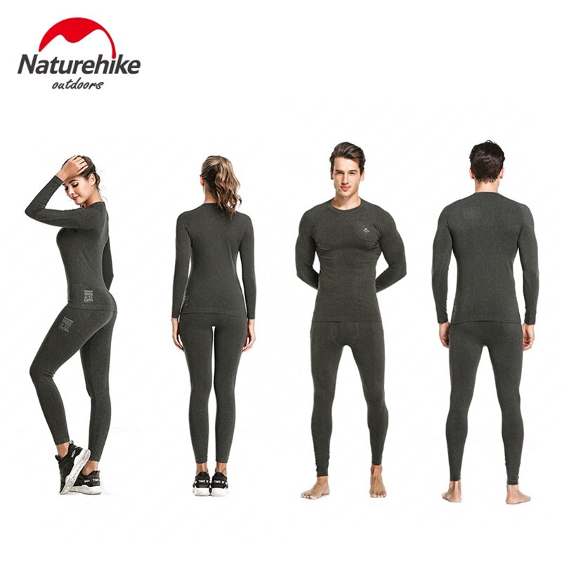 Naturehike Acryl Vezels Viscose Spandex Nylon Sneldrogende Wicking Thermisch Ondergoed Suits Voor Skiën Wandelen