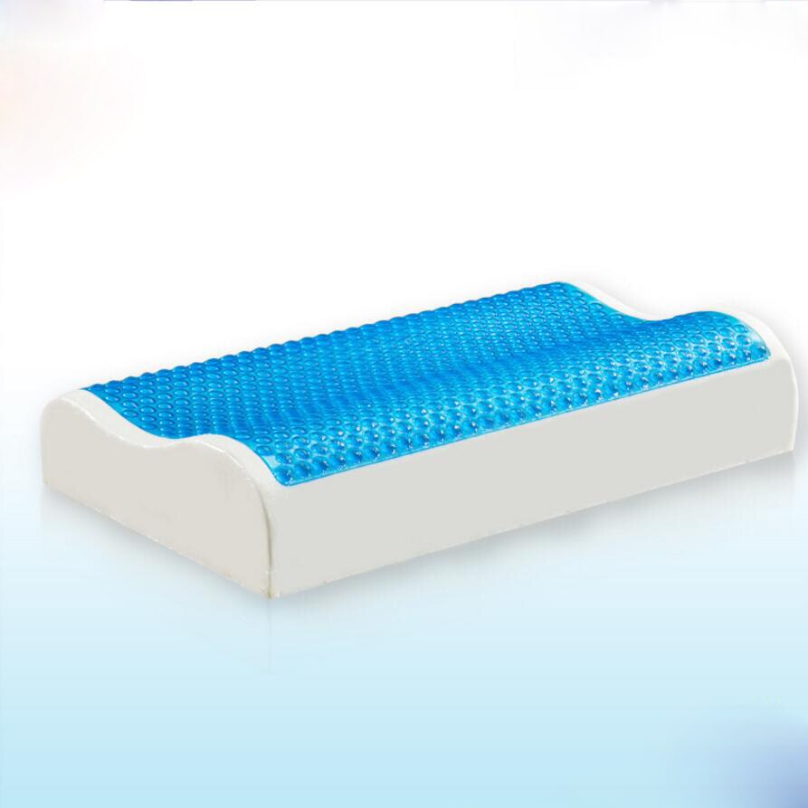 Gezondheidszorg Hydrogelen Traagschuim Bed Kussen Met Afneembare Wasbare Ritssluiting Golvend Cooling Gel Slaap Nekkussen voor Kids Adlts