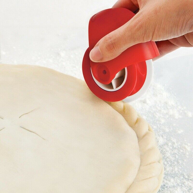 Draagbare Keuken Pizza Gebak Pasta Bladerdeeg Pie Fondant Plastic Wiel Roller Lattice Cutter Huishouden Keuken Accessoires