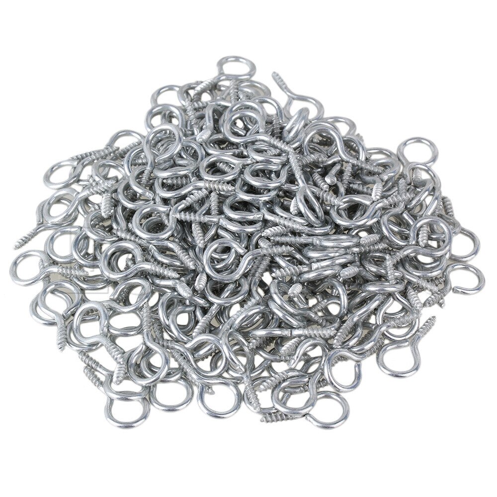 100pcs 3# Screw Eye Pins for Crafts Home Projects Designs Silver