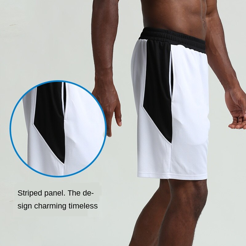 For treningshorts menns utendørs løpesportshorts menns uformelle pustende hurtigtørrende basketballshorts
