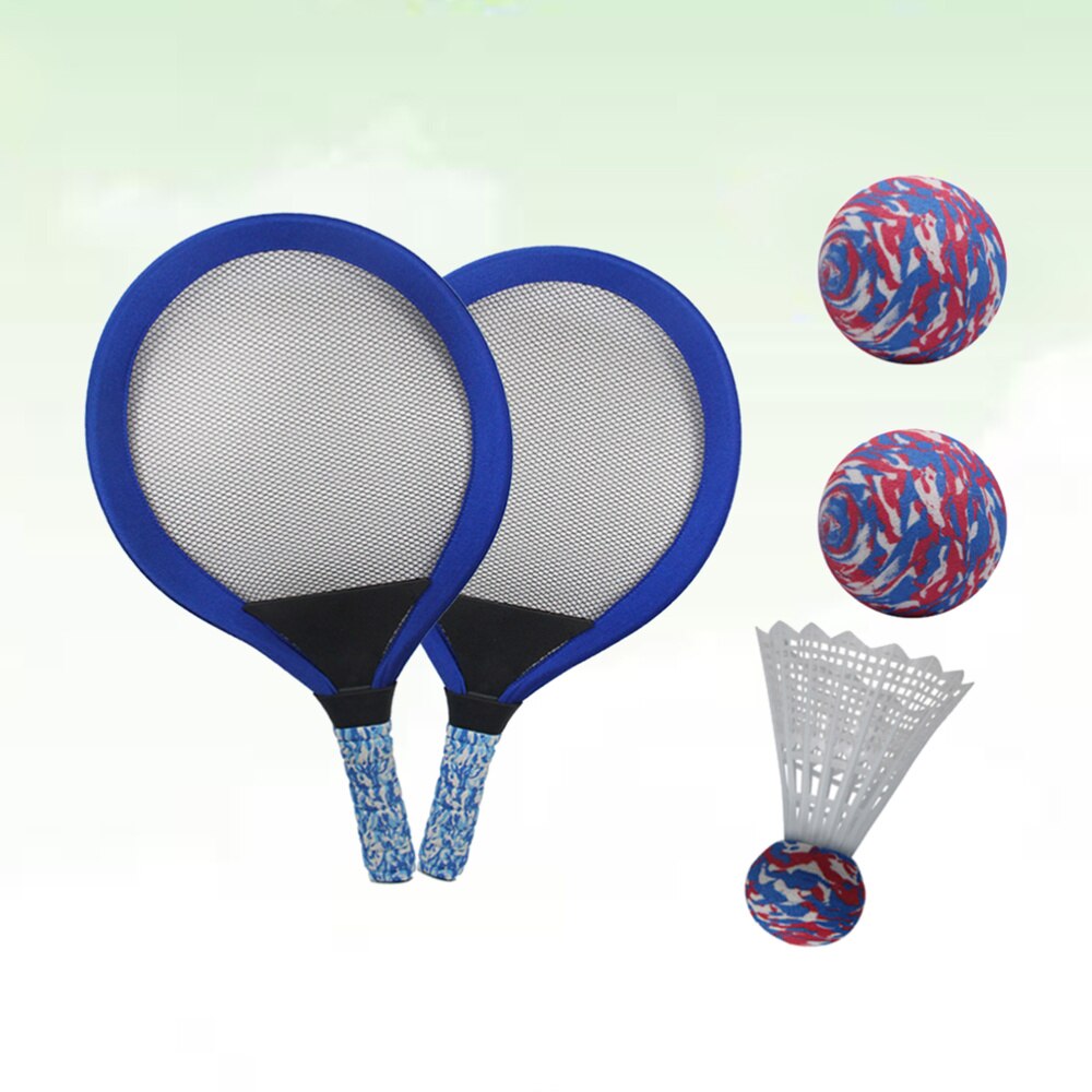 1 Set of Children's Tennis Racket Oval Shape Game Props Tennis Tools Badminton Rackets for Sports Beach Primary School Outdoor