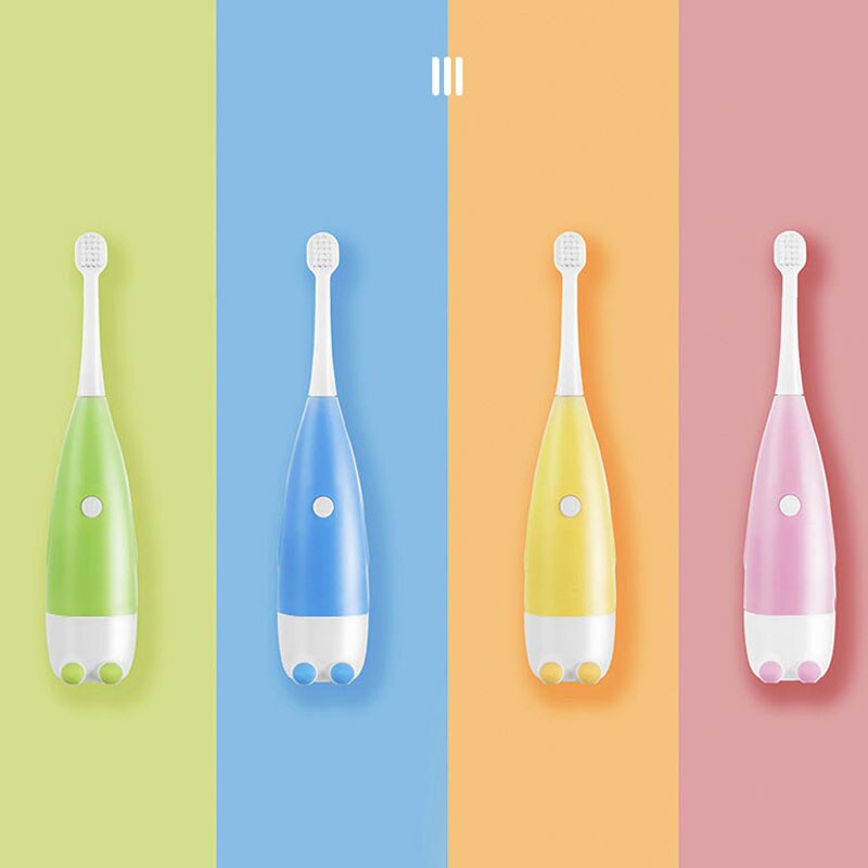 Lovely Baby Electric Toothbrush 3-15 Ages Smart Tooth Brush Colorful Waterproof Soft Sonic Toddler Electronic Toothbrush