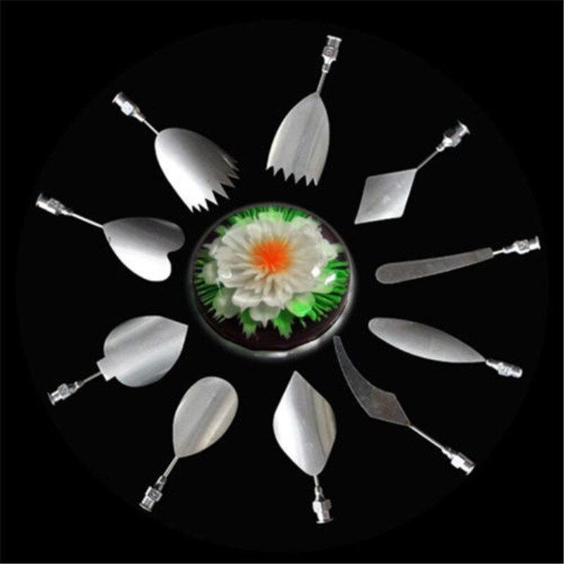 10/11pcs 3D Jelly Flower Carving Tool Art Home Kitchen Stainless Steel Gelatin Pudding Nozzle Syringe Cake Decorating Utensil