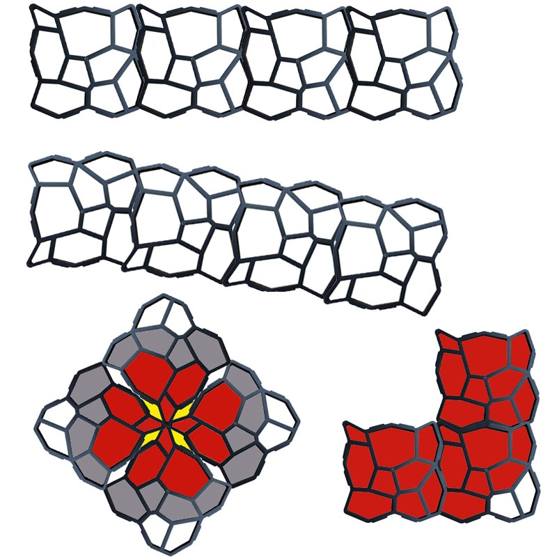 Cement floor modeling tools floor tiles DIY pavement mold garden decor garden decoration artificial grass carpet