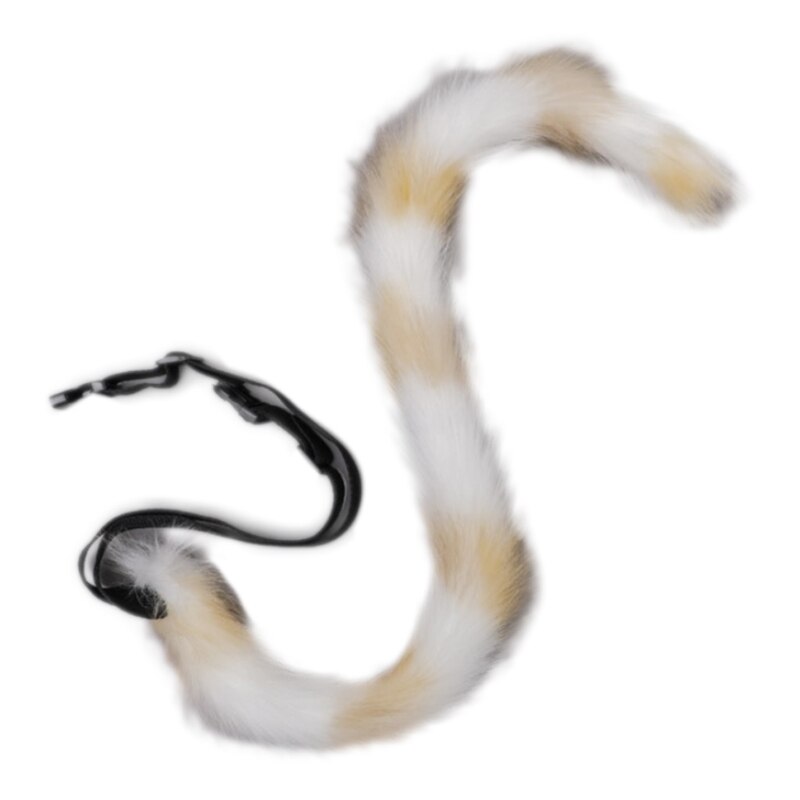 Lolita Headbands Furry Cat Ears Headwear Cow Pattern Tail Set Hair Hoop for Halloween Cosplay Headpiece Party Supplies S24 21