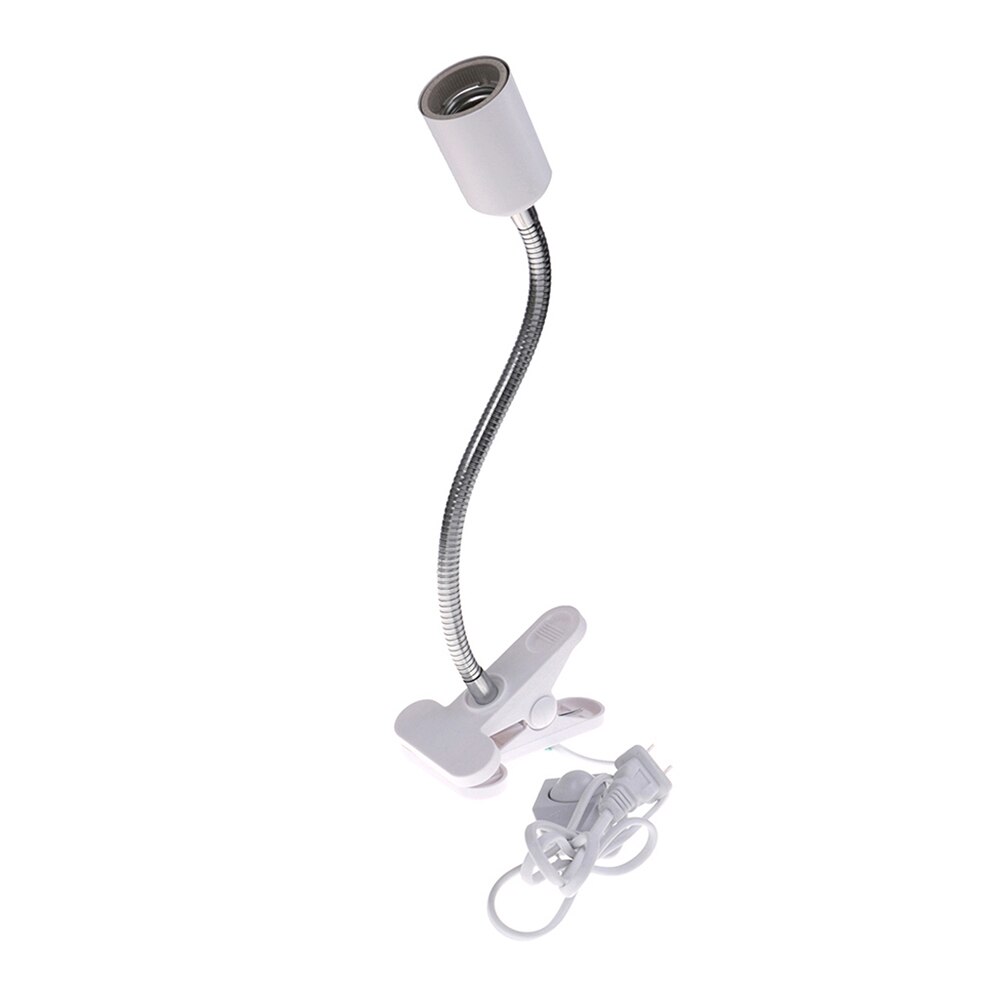 Uva + uvb lampa klämlampa hållare sköldpadda sola värme lampa sköldpaddor sola lampa lampa kit: Vit