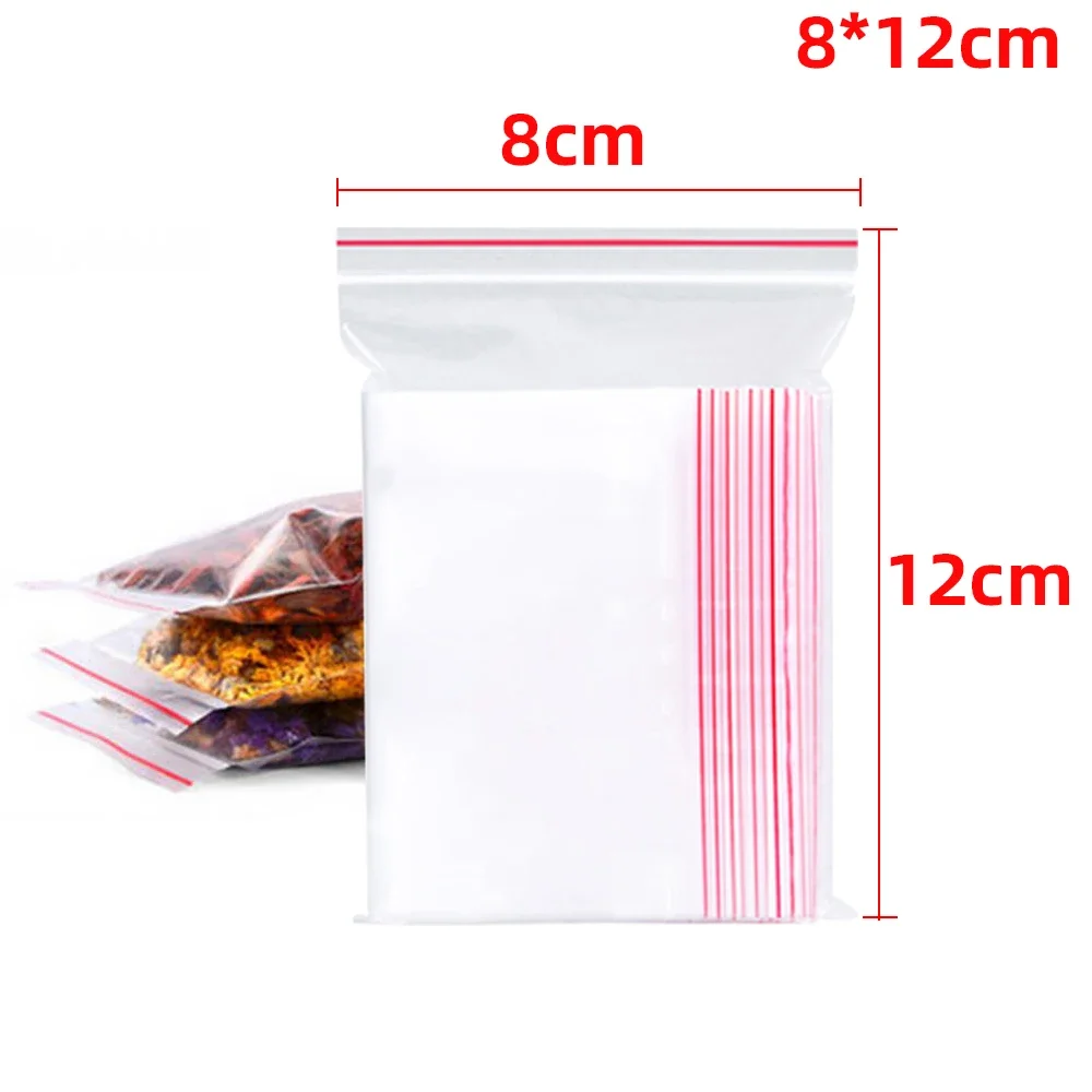 200/100 Uds. Bolsas gruesas selladas con cremallera, bolsa de almacenamiento de plástico transparente para joyería pequeña, embalaje de alimentos, bolsa de sellado con cremalleras resellables: XXL / Gris oscuro