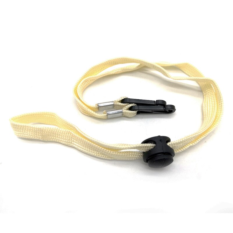 Ceinture creuse Durable 64cm visage bouclier cordes Anti-perte fronde réutilisable sans trace confortable nouvelle pendaison cou Style masque lanière: 1pcs yellow