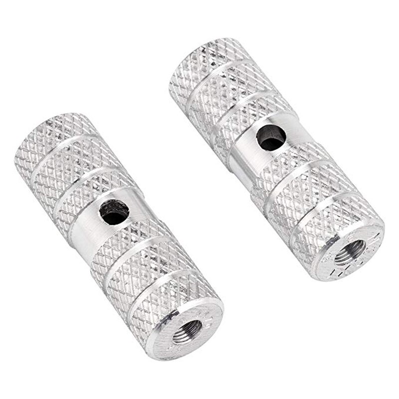 1 par de pedales de bicicleta BMX, cilindro de bicicleta de carretera, aleación de aluminio 3/8 ", pedales de eje de bicicleta, pedales de cohete para bicicleta: Silver