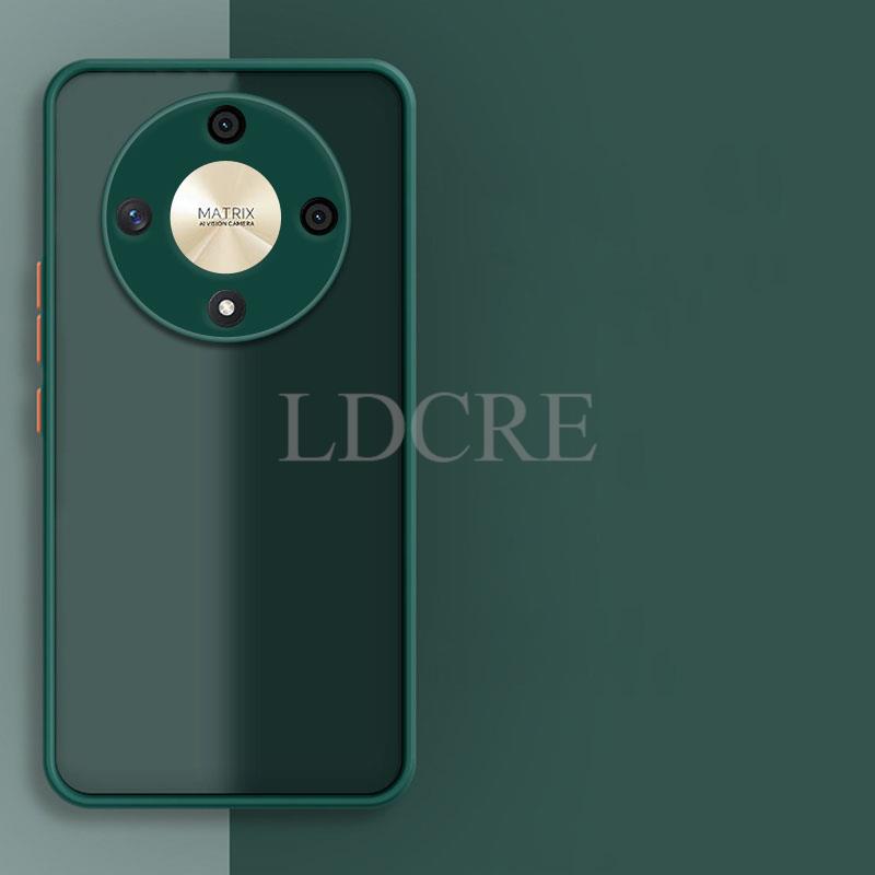 etui na Honor X9b silikon TPU matowy pokrywa etui na Honor X9b X9a etui Honor X9b Capa ochraniacz Przezroczyste gumowe etui: aluminium / Czarny zielony