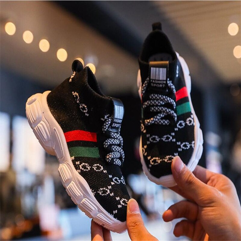 Herfst Kinderen Schoenen Unisex Peuter Meisjes Jongens Sneakers Mesh Ademend Mode Toevallige Kinderen Schoenen Maat 21-30: Black / 29
