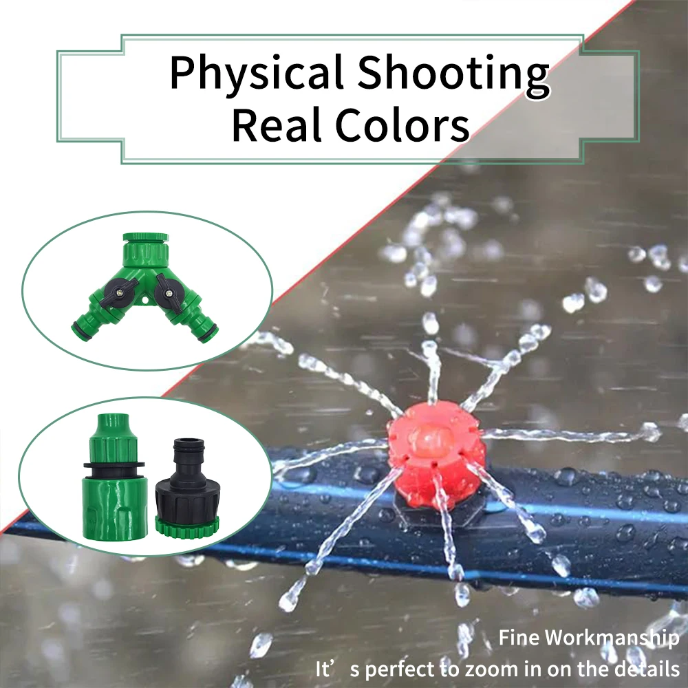 Drivhus 10m-30m gør-det-selv drypvandingssystem automatisk vanding haveslange mikrodrypvandingssæt med justerbare dryppere