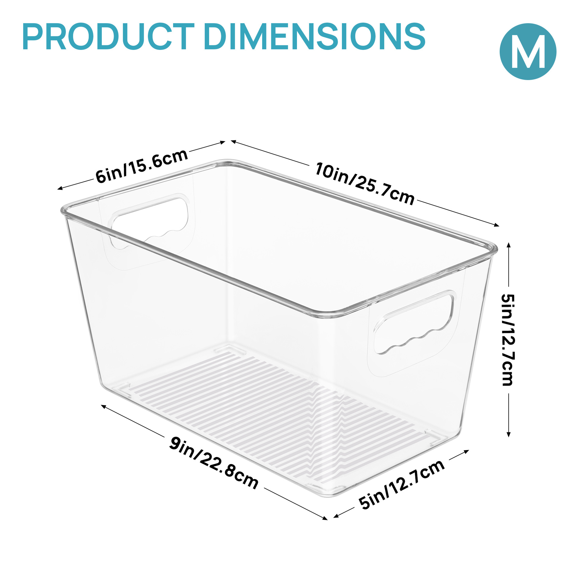 9/10/11/13 inch Transparent Stackable Storage Box With Lid, Large Plastic Container With Handle, Used For Food Storage Room: S / green