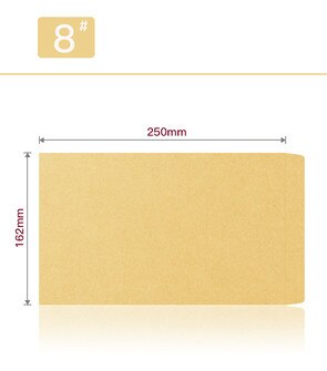 50 stk/parti kraftkuvert til  a4 størrelse papir enkel ren blank konvolut enkel dekorativ bryllupsinvitation konvolut papirpose: 162 x 250mm (50 stk.