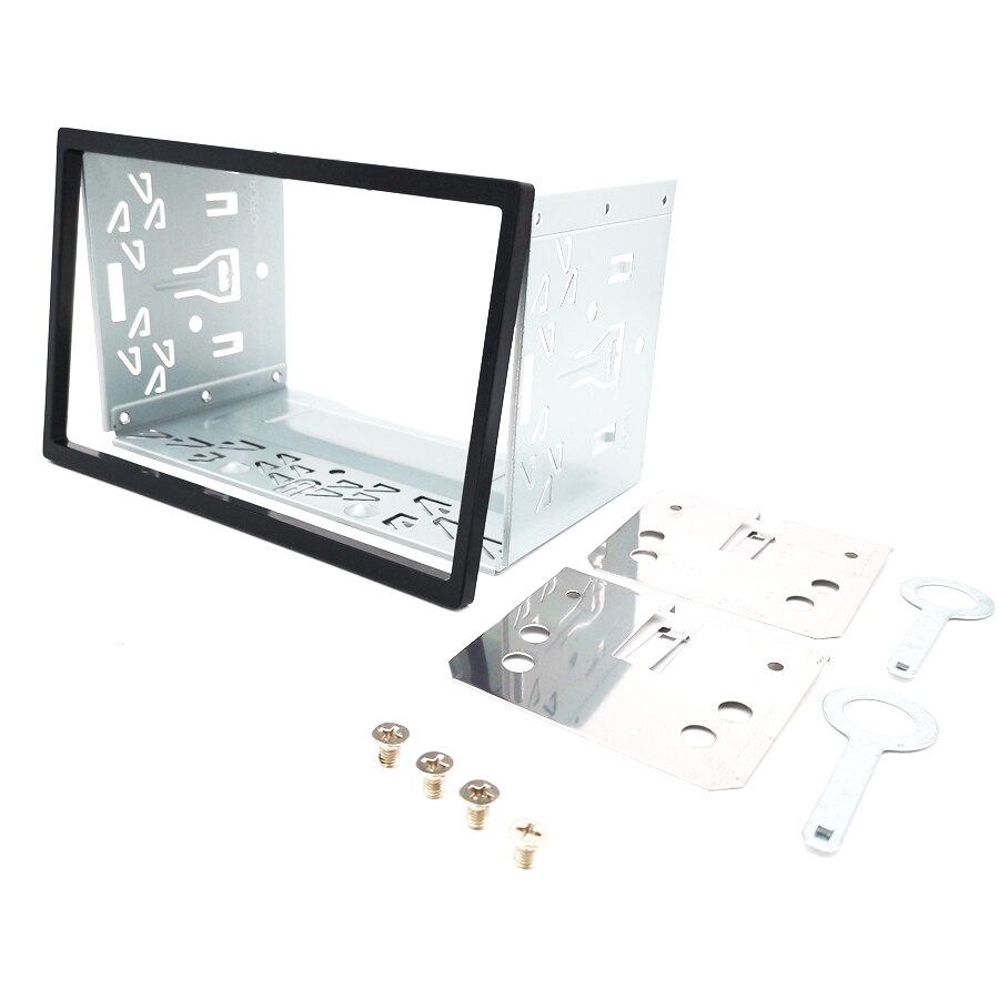 universell 2 din metall fascia montering bindestrek-sett til bilradio dvd stereo installasjonsramme