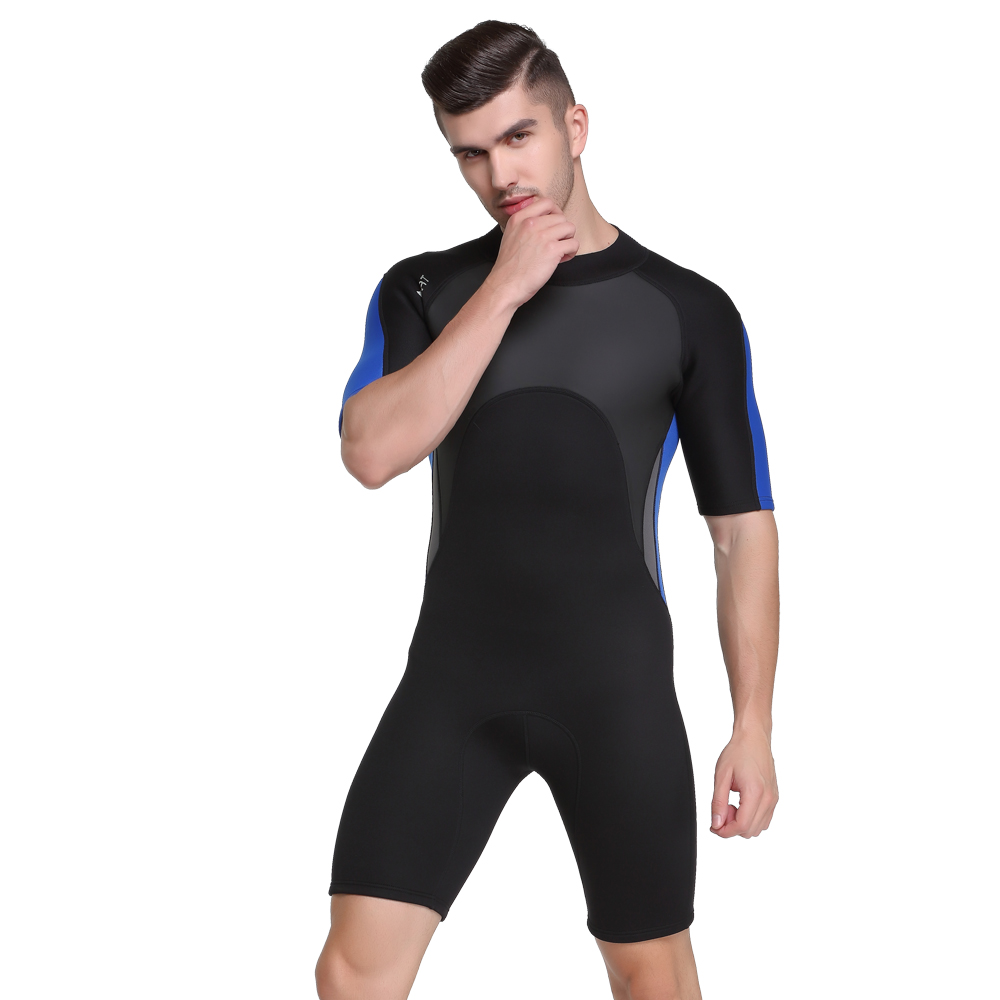 2mm Mens kurz Neoprenanzug einteiliges Verdicken Thermische Winter Schwimmen Ausschlag bewachen für Schnorcheln Surfen Tauchen Tauchen Tauchen S