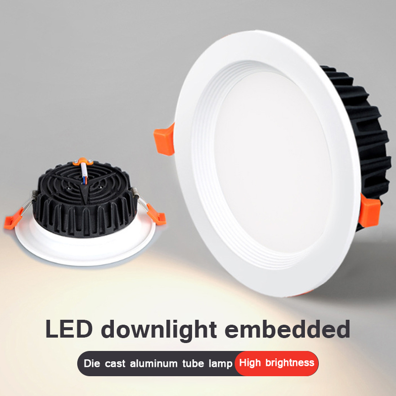 Luz empotrable LED regulable antideslumbrante 7/10/12/15W lámpara empotrable de techo iluminación dormitorio cocina lámpara integrada AC85-265V