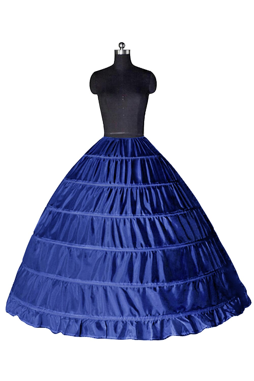 Enaguas blancas baratas de 6 aros para vestido de novia, accesorios de boda baratos: Azul